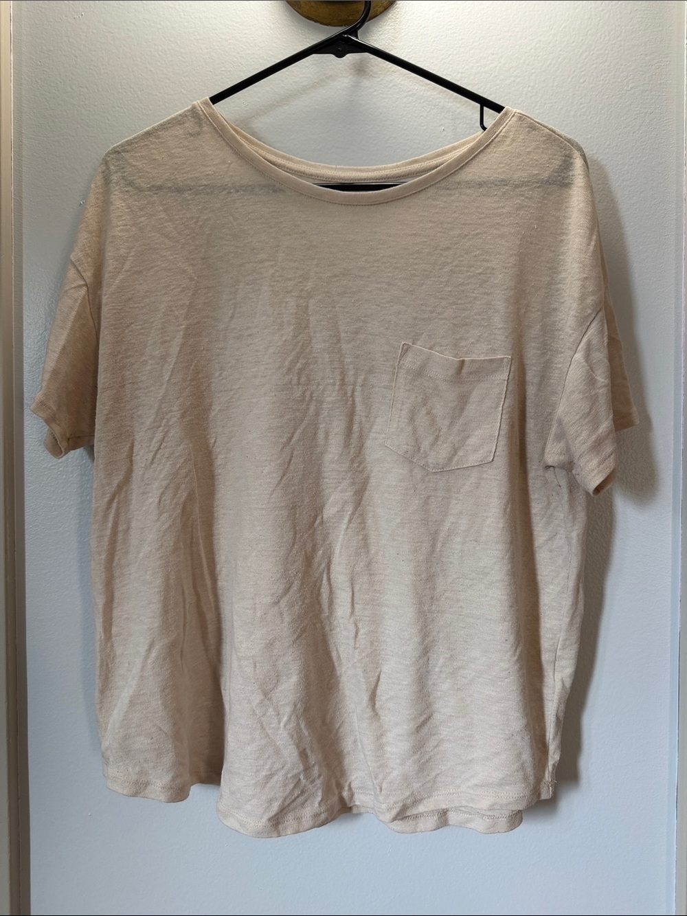 Old Navy Women's Short Sleeve Pocket Tee — Light Beige